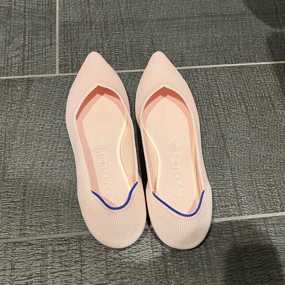 Rothy pink flats